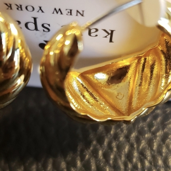 Kate Spade French Twist Gold Hoop Earrings - Picture 4 of 5